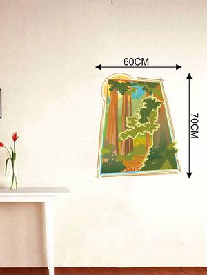 Rawpockets Wall Decals ' Nature Forest Wall Sticker ' Wall stickers (PVC Vinyl) Multicolour - 15733213 - Standard Image - 2