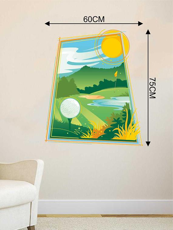 Rawpockets Wall Decals ' Golf Play Ground Wall Sticker ' Wall stickers (PVC Vinyl) Multicolour - 15733216 - Zoom Image - 2