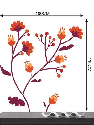 Rawpockets Wall Decals ' Flower Blossoms Wall Sticker ' Wall stickers (PVC Vinyl) Multicolour - 15733223 - Standard Image - 2