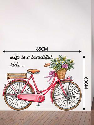 Rawpockets Wall Decals ' Life is a beautiful ride ' Wall stickers (PVC Vinyl) Multicolour - 15733224 - Standard Image - 2