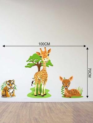 Rawpockets Wall Decals ' Cute Baby Animals Wall Sticker ' Wall stickers (PVC Vinyl) Multicolour - 15733230 - Standard Image - 2