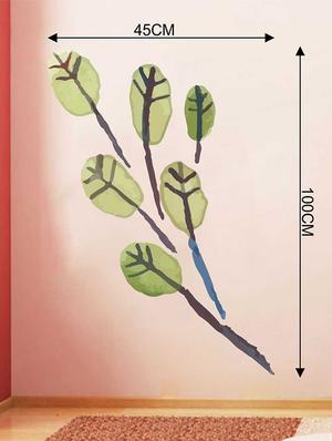 Rawpockets Wall Decals ' Brown Watercolor Leaf Wall Sticker ' Wall stickers (PVC Vinyl) Multicolour - 15733241 - Standard Image - 2