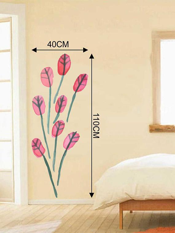 Rawpockets Wall Decals ' Red Leaf Watercolor Wall Sticker ' Wall stickers (PVC Vinyl) Multicolour - 15733247 - Zoom Image - 2