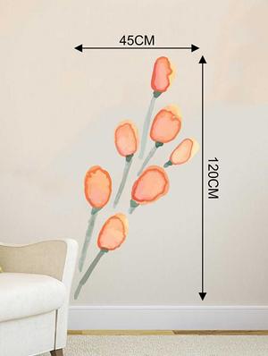 Rawpockets Wall Decals ' Red Modern Flower Wall Sticker ' Wall stickers (PVC Vinyl) Multicolour - 15733249 - Standard Image - 2
