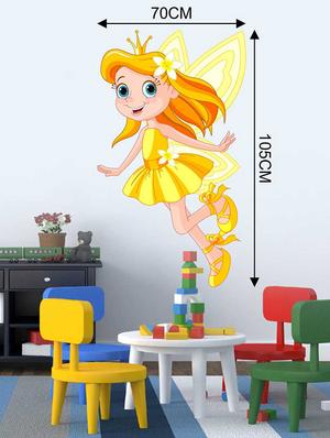 Rawpockets Wall Decals ' Golden Baby Angel Wall Sticker ' Wall stickers (PVC Vinyl) Multicolour - 15733255 - Standard Image - 2