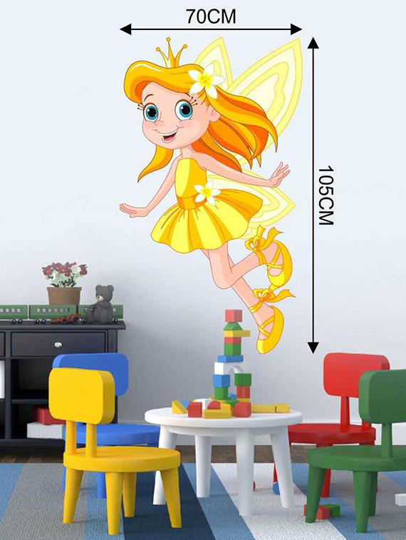 Rawpockets Wall Decals ' Golden Baby Angel Wall Sticker ' Wall stickers (PVC Vinyl) Multicolour - 15733255 - Zoom Image - 2
