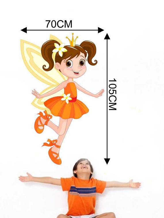 Rawpockets Wall Decals ' Kids Angel Wall Sticker ' Wall stickers (PVC Vinyl) Multicolour - 15733256 - Zoom Image - 2