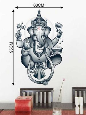 Rawpockets Wall Decals ' Lord Ganesh Wall Sticker ' Wall stickers (PVC Vinyl) Multicolour - 15733260 - Standard Image - 2