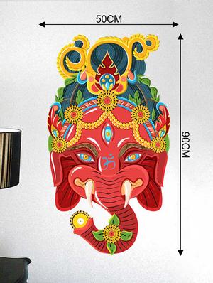 Rawpockets Wall Decals ' Colorful Ganesha Wall Sticker ' Wall stickers (PVC Vinyl) Multicolour - 15733261 - Standard Image - 2