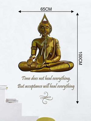 Rawpockets Wall Decals ' Buddha n Quote Wall Sticker ' Wall stickers (PVC Vinyl) Multicolour - 15733274 - Standard Image - 2