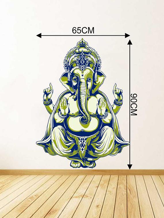 Rawpockets Wall Decals ' Lord Ganesha Wall Sticker ' Wall stickers (PVC Vinyl) Multicolour - 15733285 - Zoom Image - 2