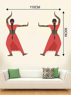 Rawpockets Wall Decals ' Dance Ladies Wall Sticker ' Wall stickers (PVC Vinyl) Multicolour - 15733294 - Standard Image - 2