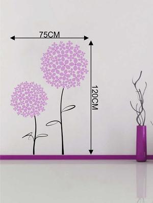 Rawpockets Wall Decals ' Purple Flower Wall Sticker ' Wall stickers (PVC Vinyl) Multicolour - 15733303 - Standard Image - 2