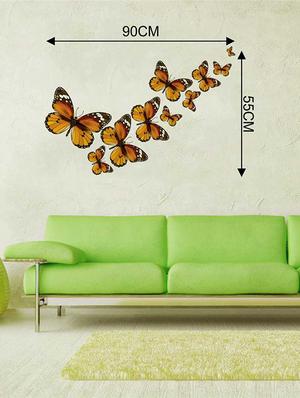 Rawpockets Wall Decals ' Butterfly Family Wall Sticker ' Wall stickers (PVC Vinyl) Multicolour - 15733306 - Standard Image - 2