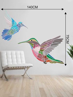 Rawpockets Wall Decals ' Multi Color Birds Wall Sticker ' Wall stickers (PVC Vinyl) Multicolour - 15733310 - Standard Image - 2