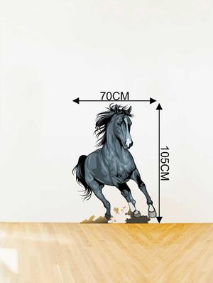 Rawpockets Wall Decals ' Running Horse Wall Sticker ' Wall stickers (PVC Vinyl) Multicolour - 15733311 - Standard Image - 2
