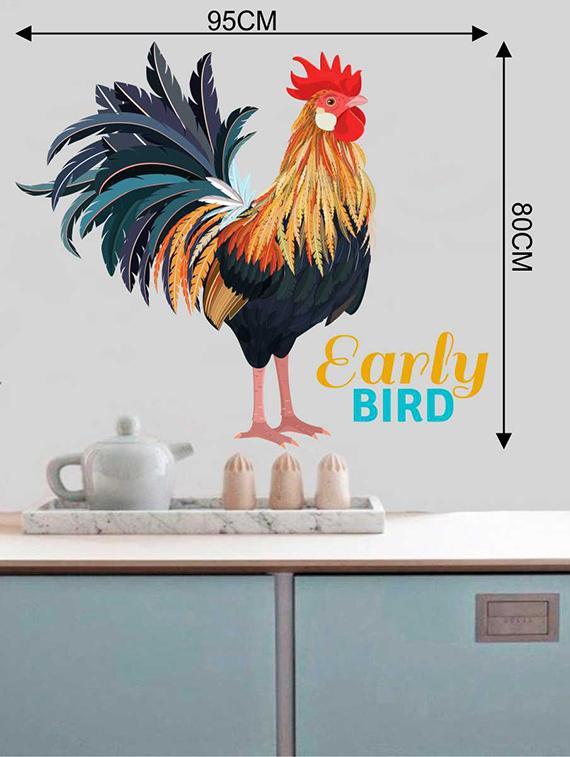 Rawpockets Wall Decals ' Early Bird Wall Sticker ' Wall stickers (PVC Vinyl) Multicolour - 15733315 - Zoom Image - 2