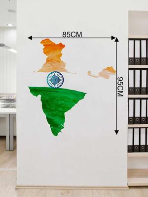 Rawpockets Wall Decals ' India Wall Sticker ' Wall stickers (PVC Vinyl) Multicolour - 15733316 - Standard Image - 2