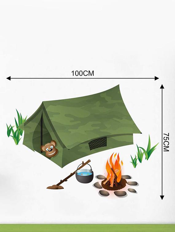 Rawpockets Wall Decals ' Forest Tent Wall Sticker ' Wall stickers (PVC Vinyl) Multicolour - 15733317 - Zoom Image - 2