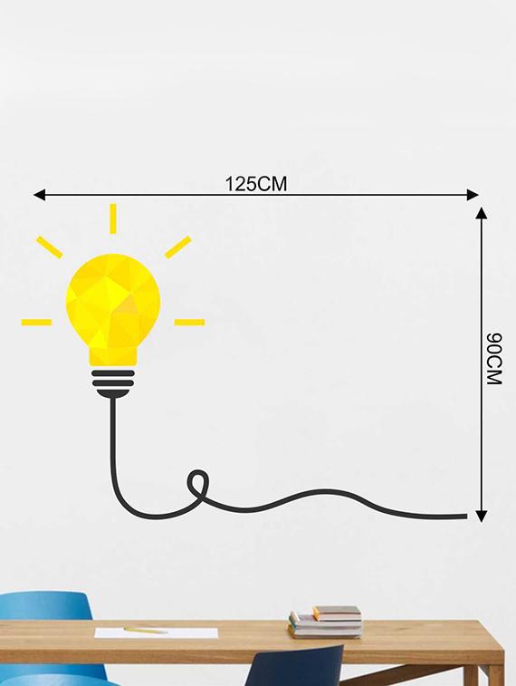 Rawpockets Wall Decals ' Enlighten Lamp Wall Sticker ' Wall stickers (PVC Vinyl) Multicolour - 15733323 - Zoom Image - 2