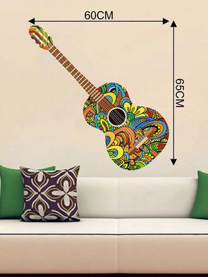 Rawpockets Wall Decals ' Colorful Guitar Wall Sticker ' Wall stickers (PVC Vinyl) Multicolour - 15733329 - Standard Image - 2