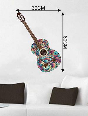 Rawpockets Wall Decals ' Stylish Guitar Wall Sticker ' Wall stickers (PVC Vinyl) Multicolour - 15733330 - Standard Image - 2