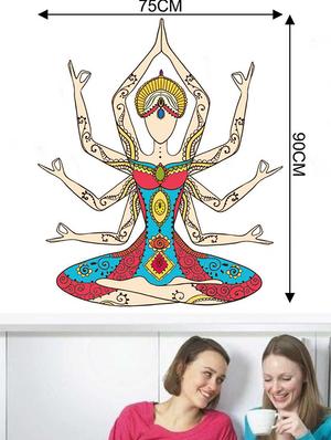 Rawpockets Wall Decals ' Kundalini Yoga Girl Wall Sticker ' Wall stickers (PVC Vinyl) Multicolour - 15733334 - Standard Image - 2