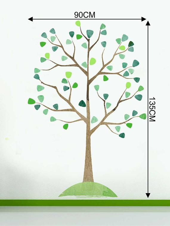 Rawpockets Wall Decals ' Watercolor Tree Wall Sticker ' Wall stickers (PVC Vinyl) Multicolour - 15733336 - Zoom Image - 2