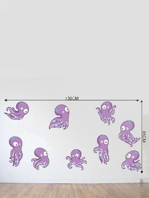 Rawpockets Wall Decals ' Baby Octopus Wall Sticker ' Wall stickers (PVC Vinyl) Multicolour - 15733342 - Standard Image - 2