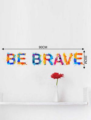 Rawpockets Wall Decals ' Be Brave Wall Sticker ' Wall stickers (PVC Vinyl) Multicolour - 15733344 - Standard Image - 2