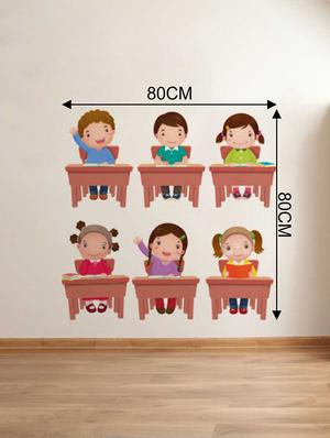 Rawpockets Wall Decals ' Kids Group Wall Sticker ' Wall stickers (PVC Vinyl) Multicolour - 15733349 - Standard Image - 2