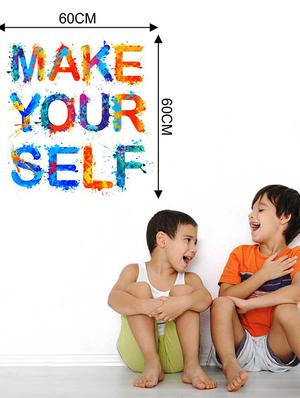 Rawpockets Wall Decals ' Make Urself Wall Sticker ' Wall stickers (PVC Vinyl) Multicolour - 15733350 - Standard Image - 2