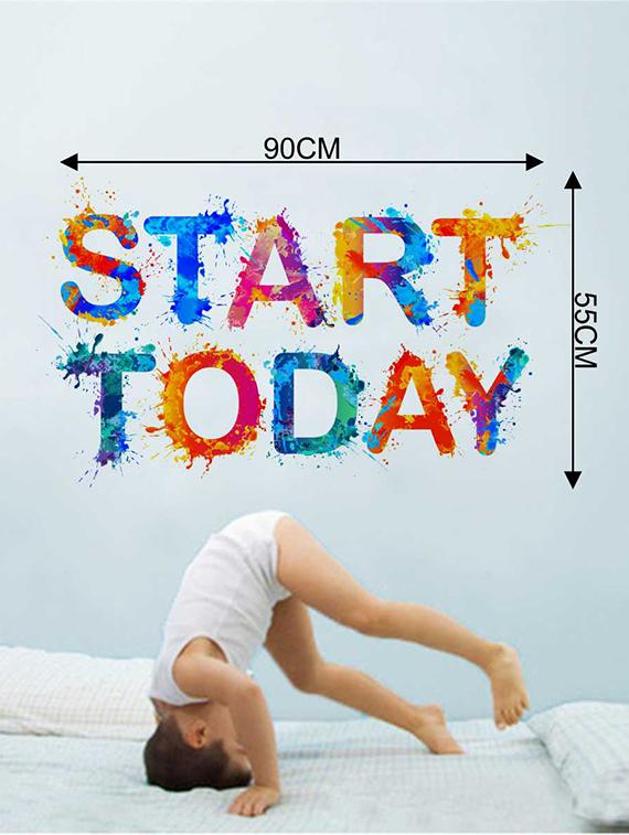 Rawpockets Wall Decals ' Start Today Wall Sticker ' Wall stickers (PVC Vinyl) Multicolour - 15733351 - Zoom Image - 2