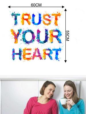 Rawpockets Wall Decals ' Trust Ur Heart Wall Sticker ' Wall stickers (PVC Vinyl) Multicolour - 15733353 - Standard Image - 2