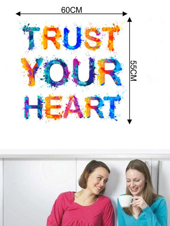 Rawpockets Wall Decals ' Trust Ur Heart Wall Sticker ' Wall stickers (PVC Vinyl) Multicolour - 15733353 - Zoom Image - 2