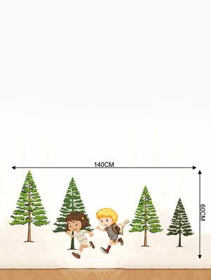 Rawpockets Wall Decals ' Pine Trees Wall Sticker ' Wall stickers (PVC Vinyl) Multicolour - 15733355 - Standard Image - 2
