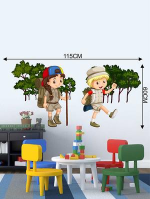 Rawpockets Wall Decals ' Kids Adventure Story Wall Sticker ' Wall stickers (PVC Vinyl) Multicolour - 15733356 - Standard Image - 2