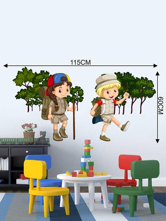Rawpockets Wall Decals ' Kids Adventure Story Wall Sticker ' Wall stickers (PVC Vinyl) Multicolour - 15733356 - Zoom Image - 2