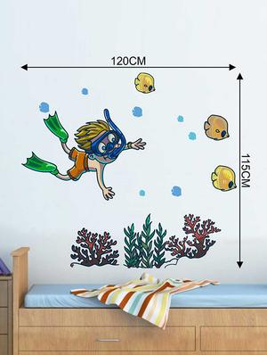 Rawpockets Wall Decals ' Underwater Life Wall Sticker ' Wall stickers (PVC Vinyl) Multicolour - 15733360 - Standard Image - 2