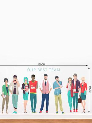 Rawpockets Wall Decals ' Best Team Wall Sticker ' Wall stickers (PVC Vinyl) Multicolour - 15733367 - Standard Image - 2