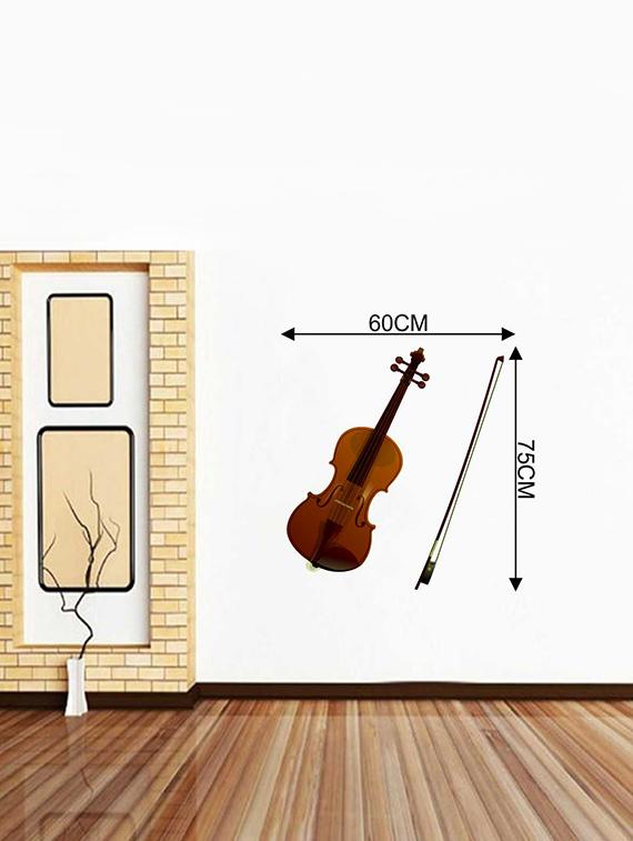 Rawpockets Wall Decals ' Violin Wall Sticker ' Wall stickers (PVC Vinyl) Multicolour - 15733370 - Zoom Image - 2