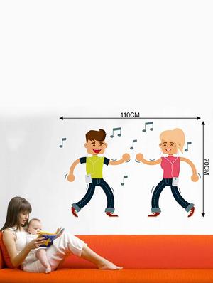 Rawpockets Wall Decals ' Music n Fun Wall Sticker ' Wall stickers (PVC Vinyl) Multicolour - 15733373 - Standard Image - 2