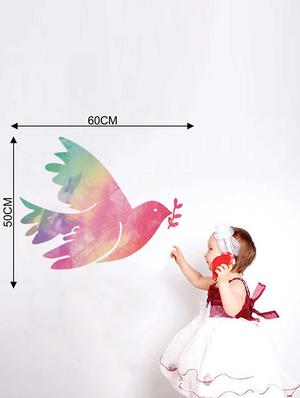 Rawpockets Wall Decals ' Peaceful Bird Wall Sticker ' Wall stickers (PVC Vinyl) Multicolour - 15733374 - Standard Image - 2