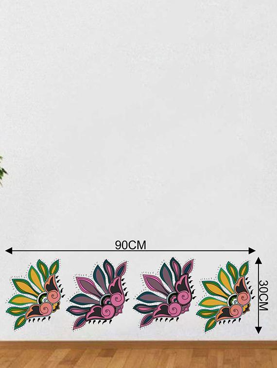 Rawpockets Wall Decals ' Decorative Flowers Wall Stickers ' Wall stickers (PVC Vinyl) Multicolour - 15733381 - Zoom Image - 2