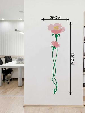Rawpockets Wall Decals ' Hibiscus Flower Plant Wall Sticker ' Wall stickers (PVC Vinyl) Multicolour - 15733386 - Standard Image - 2