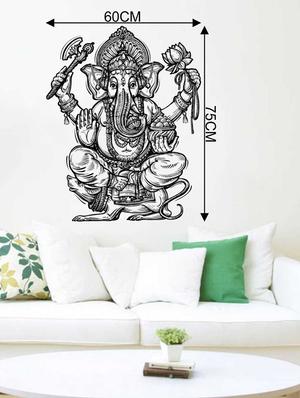 Rawpockets Wall Decals ' Lord Ganesha's Idol Blessings Wall Sticker ' Wall stickers (PVC Vinyl) Multicolour - 15733389 - Standard Image - 2