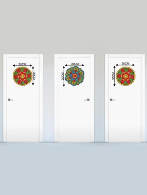 Rawpockets Wall Decals ' Decorative Flowers Stickers ' Wall stickers (PVC Vinyl) Multicolour - 15733401 - Standard Image - 2