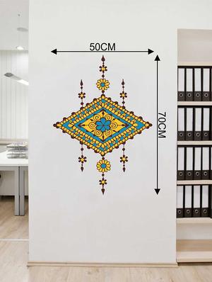 Rawpockets Wall Decals ' Decorative Rangoli Wall Sticker ' Wall stickers (PVC Vinyl) Multicolour - 15733402 - Standard Image - 2