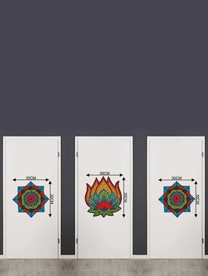 Rawpockets Wall Decals ' Rangoli Combo Wall Stickers ' Wall stickers (PVC Vinyl) Multicolour - 15733403 - Standard Image - 2