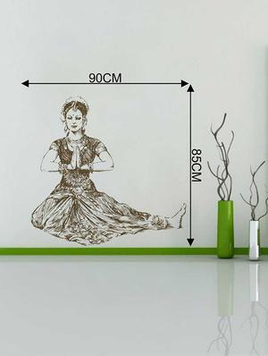 Rawpockets Wall Decals ' Bhartanatyam Pose Wall Sticker ' Wall stickers (PVC Vinyl) Multicolour - 15733407 - Standard Image - 2